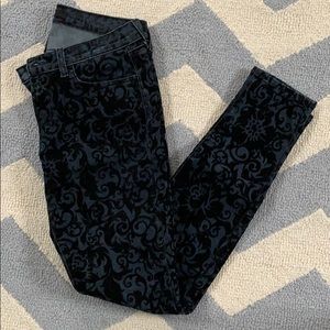 J Brand jeans with velvet design